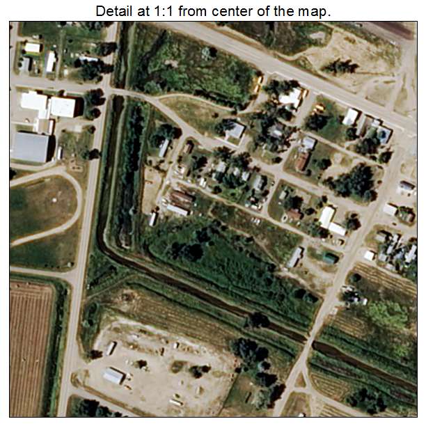 Dodson, Montana aerial imagery detail