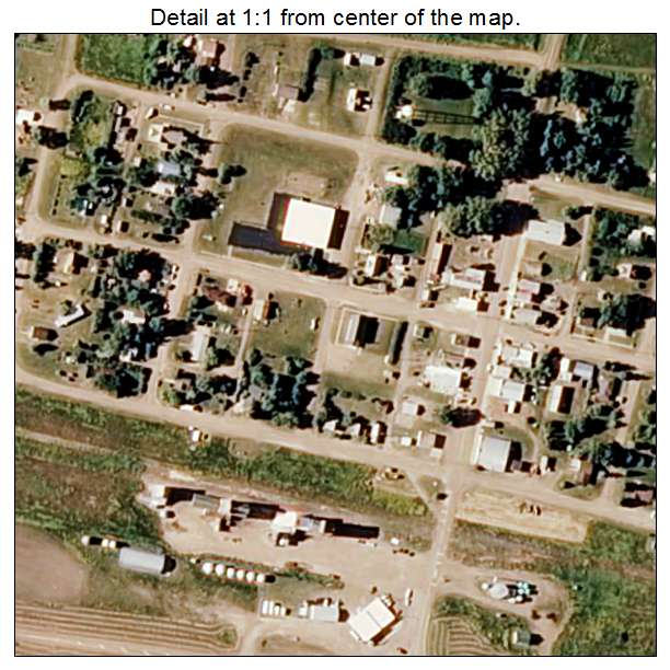 Flaxville, Montana aerial imagery detail
