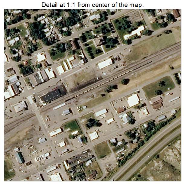 Forsyth, Montana aerial imagery detail