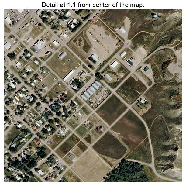 Fort Benton, Montana aerial imagery detail
