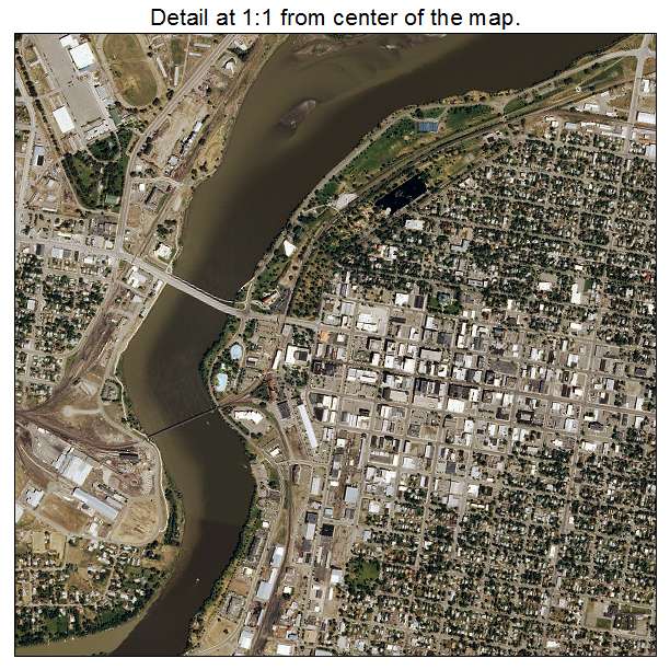 Great Falls, Montana aerial imagery detail