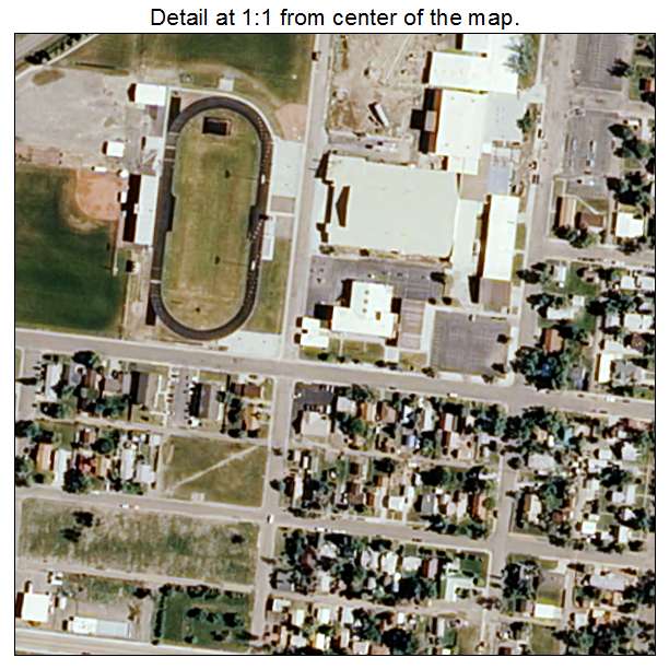 Hardin, Montana aerial imagery detail
