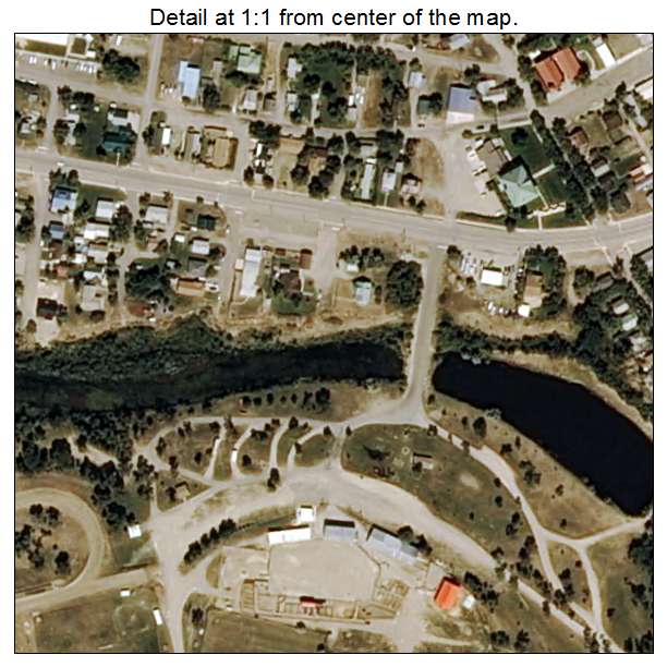 Harlowton, Montana aerial imagery detail
