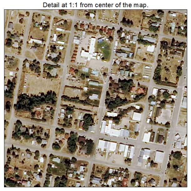 Hot Springs, Montana aerial imagery detail