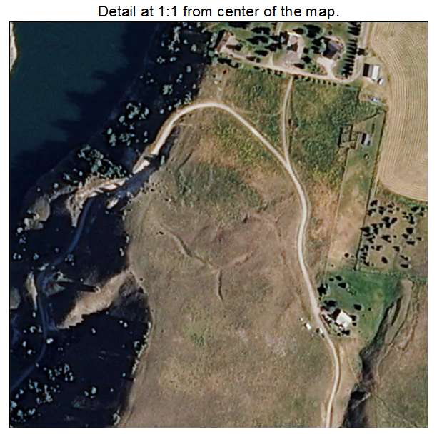 Kerr, Montana aerial imagery detail