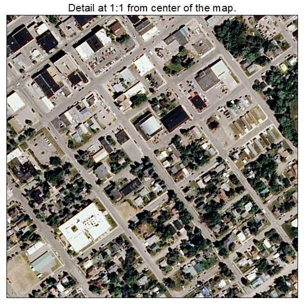 Lewistown, Montana aerial imagery detail