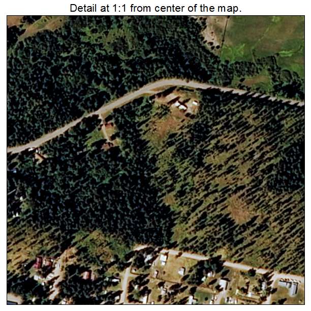 Martin City, Montana aerial imagery detail