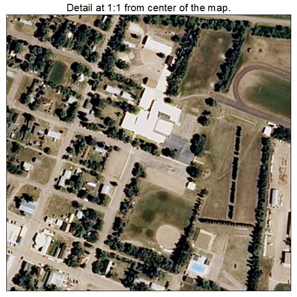 Medicine Lake, Montana aerial imagery detail