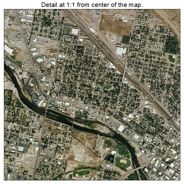 Missoula, Montana aerial imagery detail