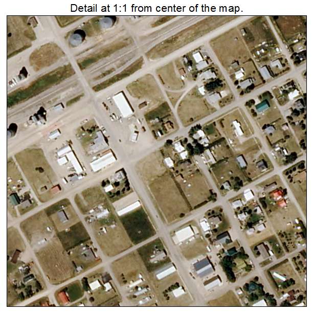 Moore, Montana aerial imagery detail