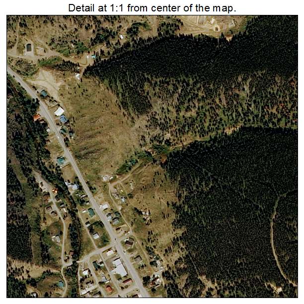Neihart, Montana aerial imagery detail