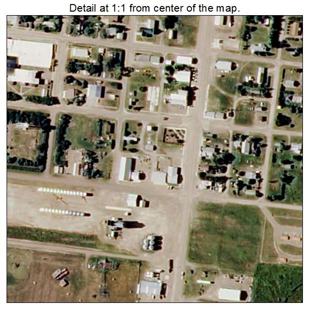 Opheim, Montana aerial imagery detail