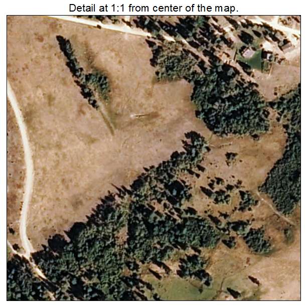 Pinesdale, Montana aerial imagery detail