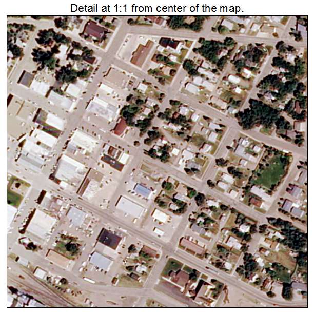 Plentywood, Montana aerial imagery detail