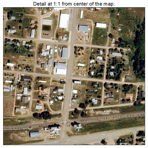 Plevna, Montana aerial imagery detail