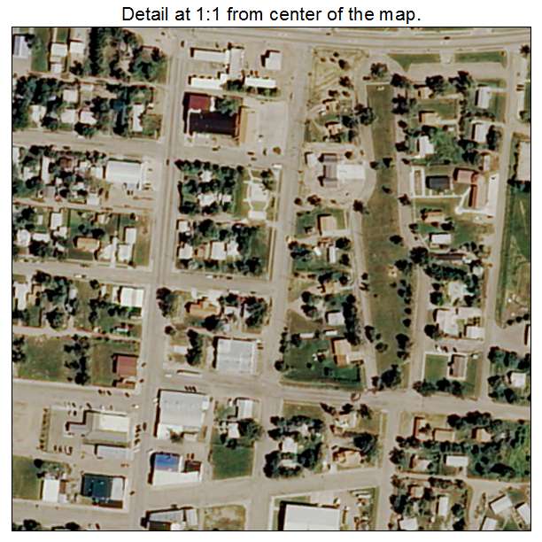 Poplar, Montana aerial imagery detail