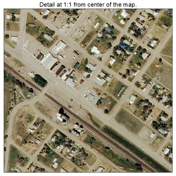 Saco, Montana aerial imagery detail