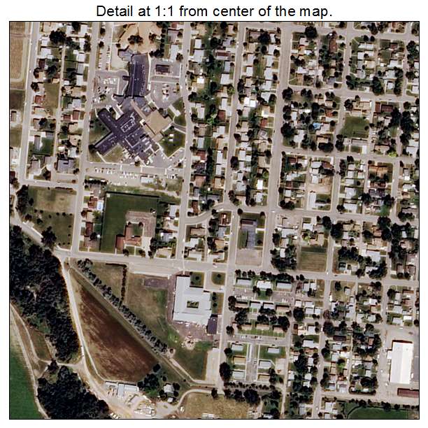 Sidney, Montana aerial imagery detail