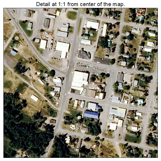 St Ignatius, Montana aerial imagery detail