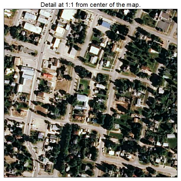 Stevensville, Montana aerial imagery detail