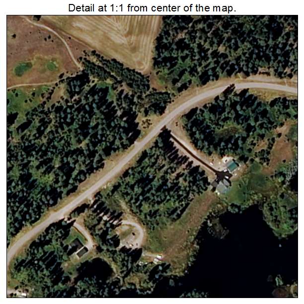Turtle Lake, Montana aerial imagery detail