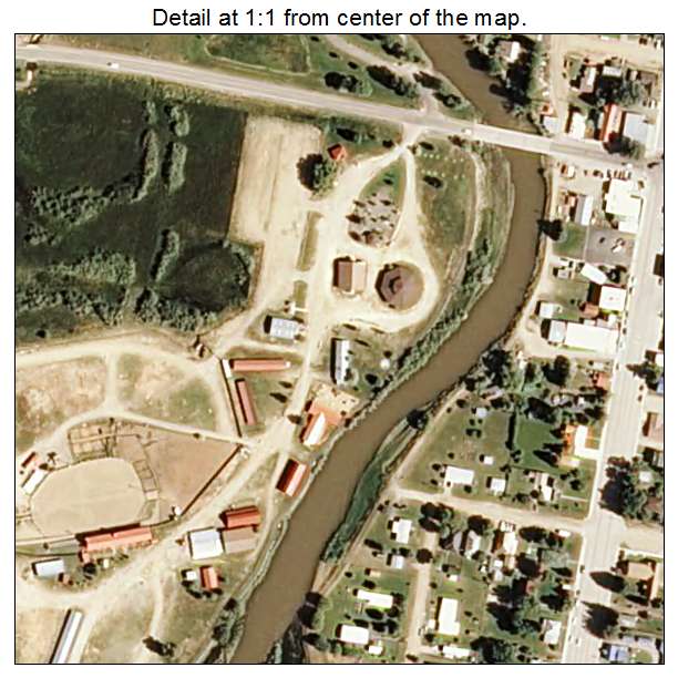 Twin Bridges, Montana aerial imagery detail