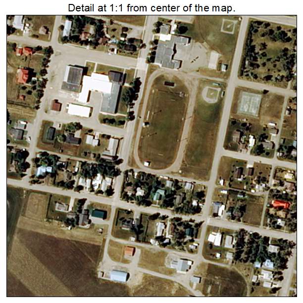 Valier, Montana aerial imagery detail