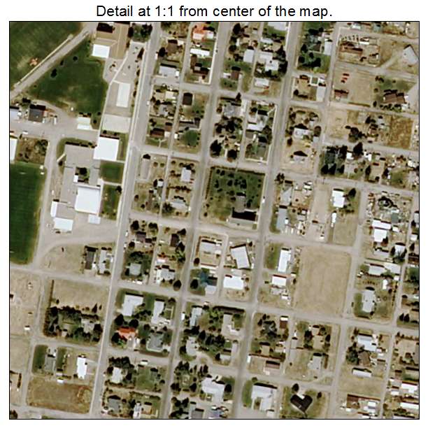 White Sulphur Springs, Montana aerial imagery detail