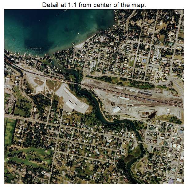 Whitefish, Montana aerial imagery detail