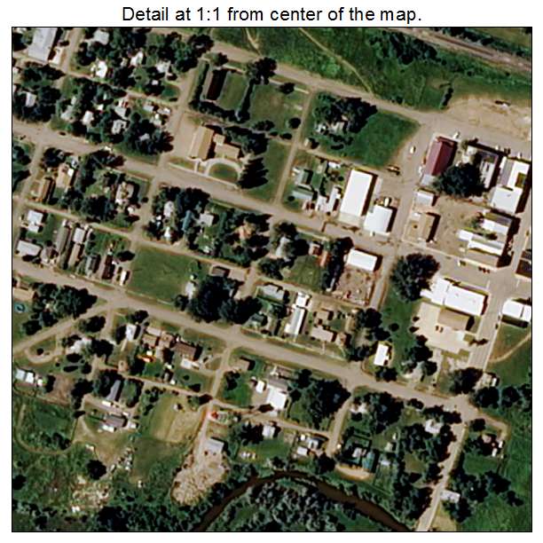 Wibaux, Montana aerial imagery detail