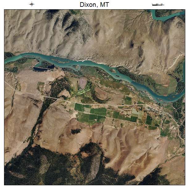 Dixon, MT air photo map