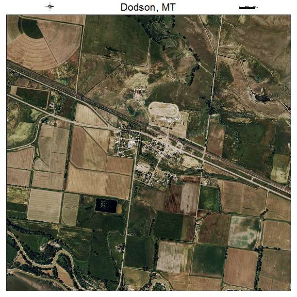 Dodson, MT air photo map