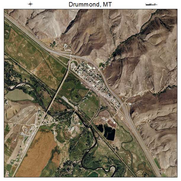 Drummond, MT air photo map