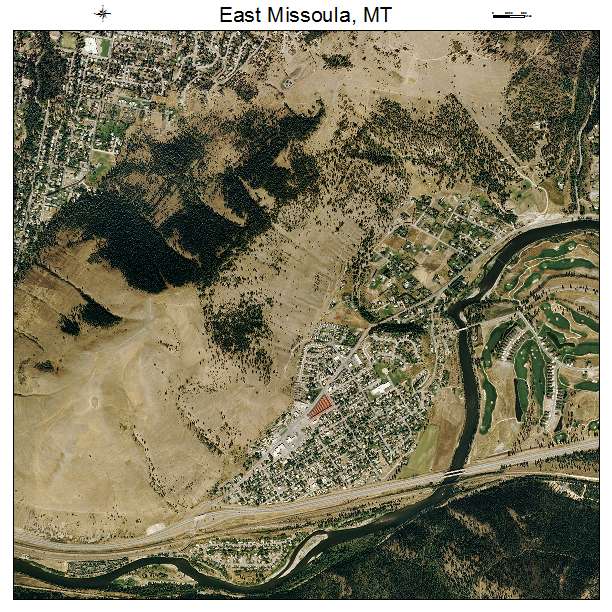 East Missoula, MT air photo map