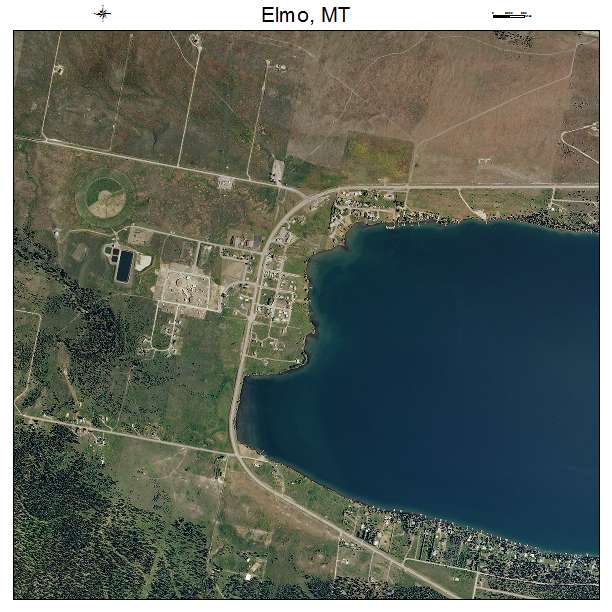 Elmo, MT air photo map