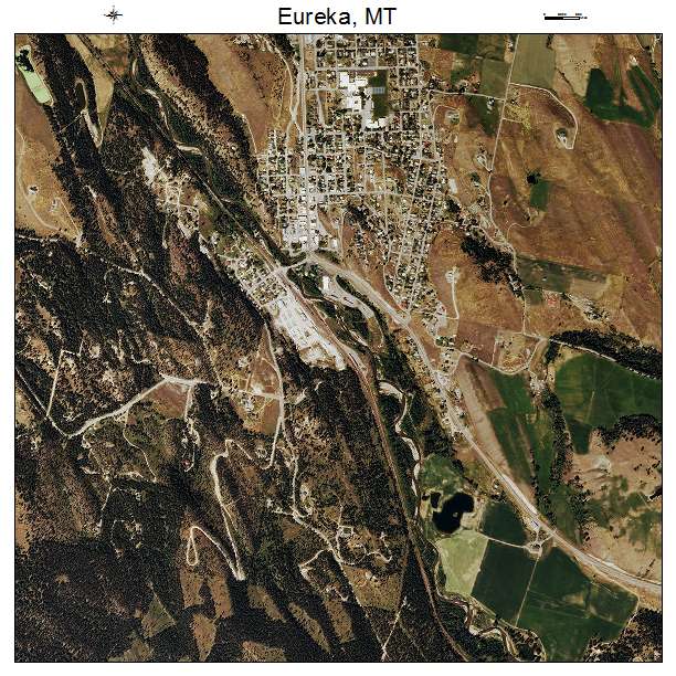 Eureka, MT air photo map