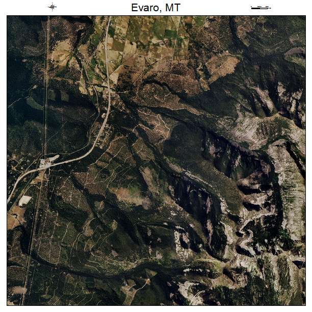 Evaro, MT air photo map