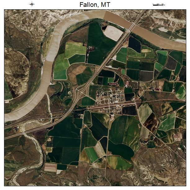 Fallon, MT air photo map
