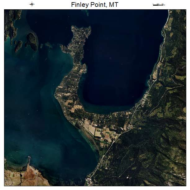 Finley Point, MT air photo map