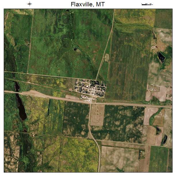 Flaxville, MT air photo map