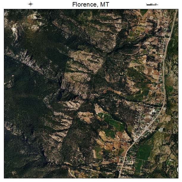 Florence, MT air photo map