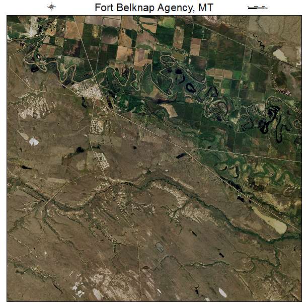 Fort Belknap Agency, MT air photo map
