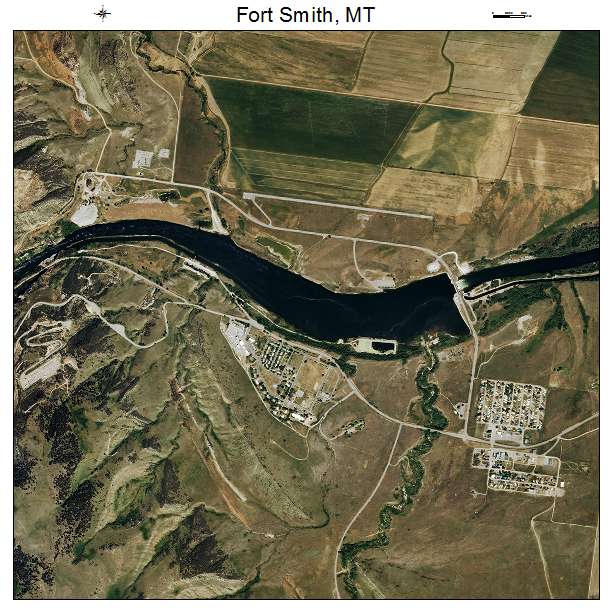 Fort Smith, MT air photo map