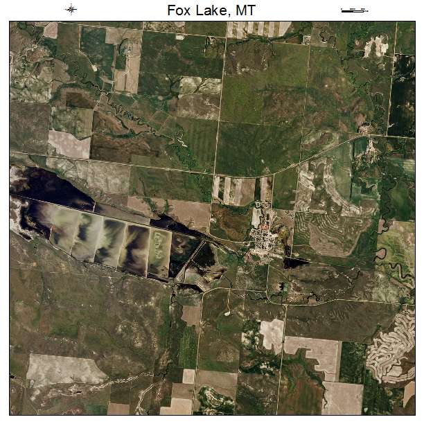 Fox Lake, MT air photo map