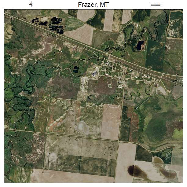 Frazer, MT air photo map