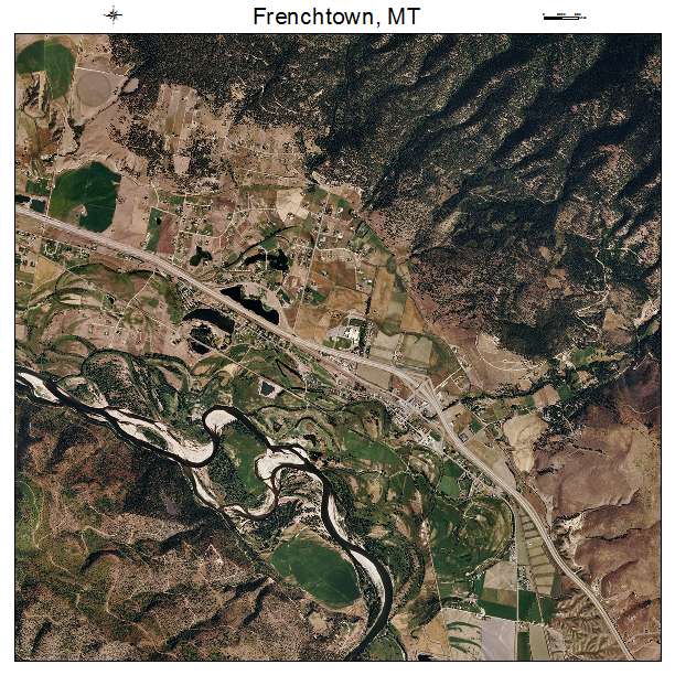 Frenchtown, MT air photo map