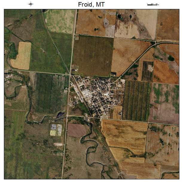Froid, MT air photo map