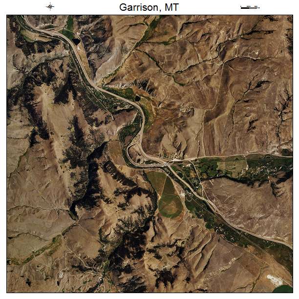 Garrison, MT air photo map