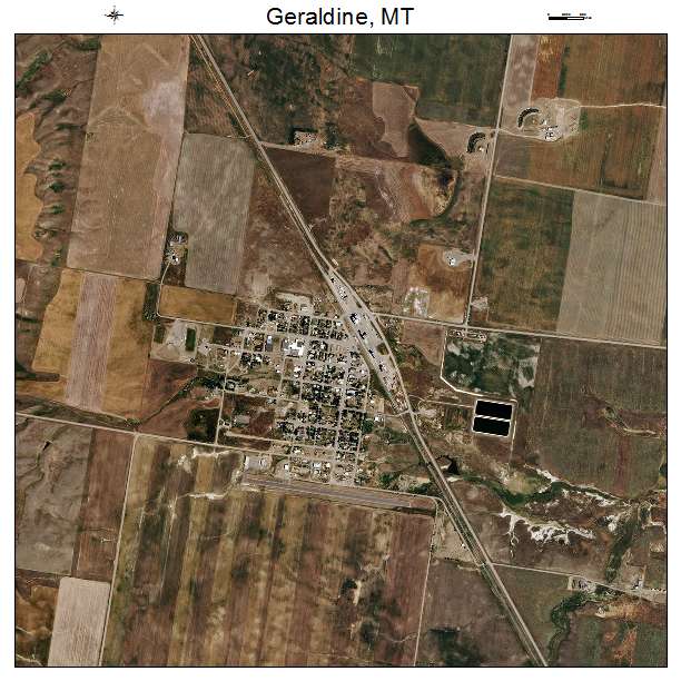 Geraldine, MT air photo map