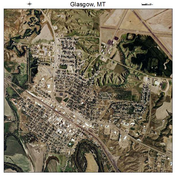 Glasgow, MT air photo map